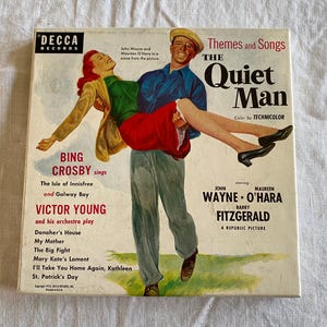 Vintage 1952 &quot;The Quiet Man&quot; 45 RPM Vinyl Record Set, Bing Crosby, Decca Records