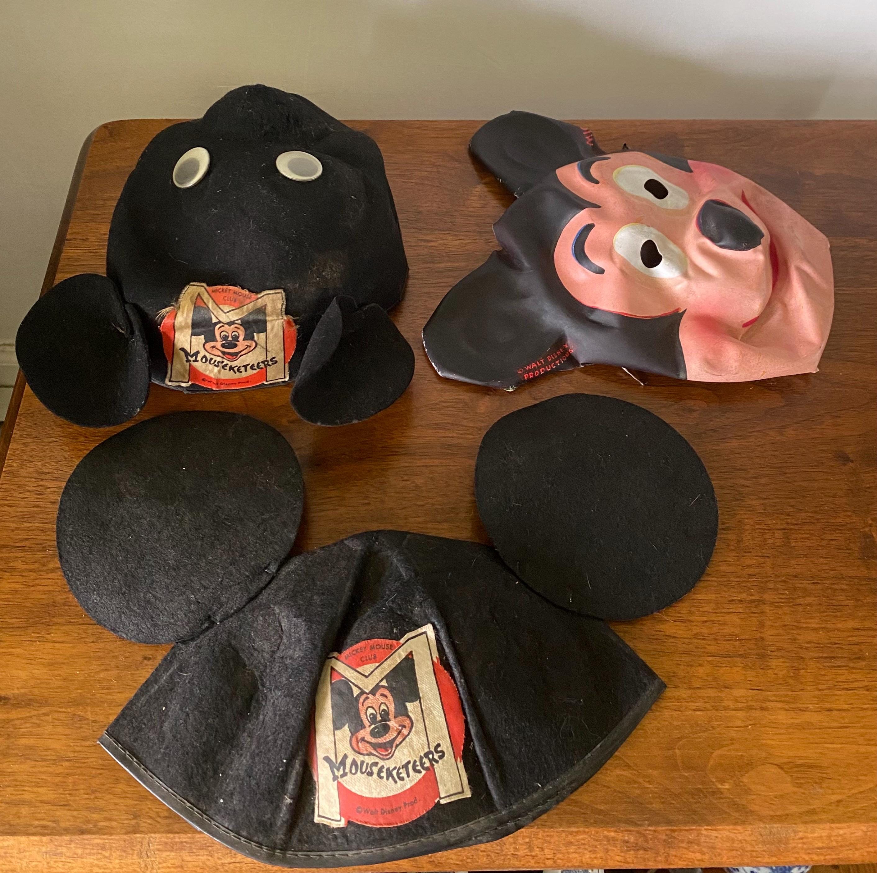 Vintage 1950s Walt Disney Mouseketeer Hats and Mask Souvenirs - Etsy