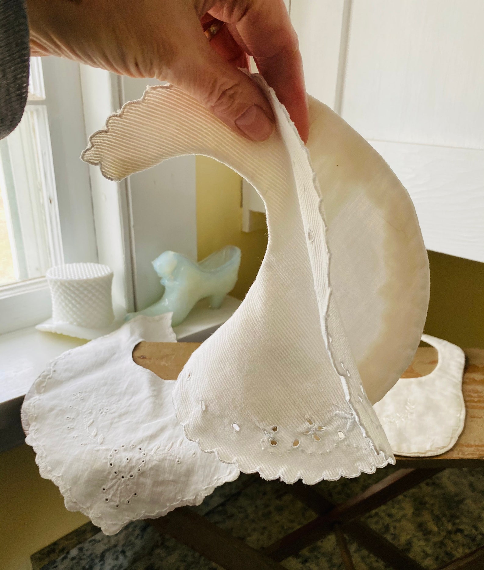 Antique White Bibs Baby Bibs Instant Collection of Three Etsy