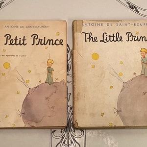 Vintage the Little Prince Book Set: 1943 First Edition, 1946 Le