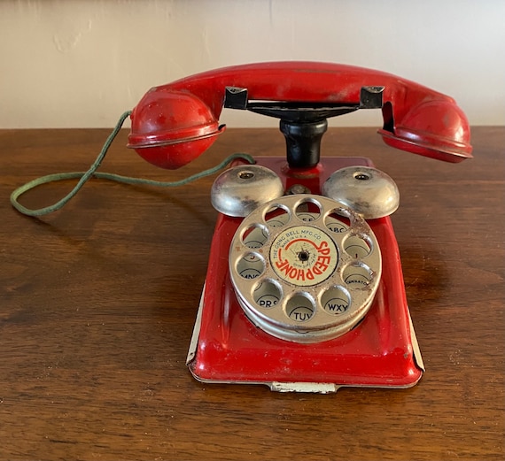 Vintage Toy Phone, Speed Phone, Made in USA, the Gong Phone