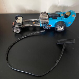 Vintage 1971 Kenner Railbird Blue Dragster Racer: Collectible Toy