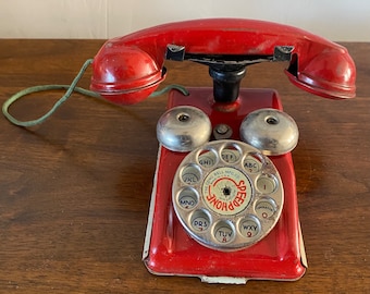 Vintage Toy Phone, Speed Phone, Made in USA, the Gong Phone