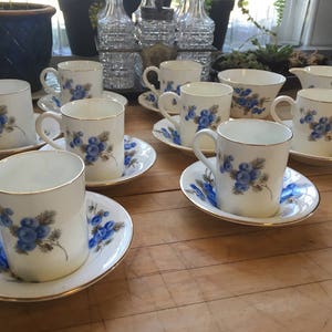 Vintage Fenton Radfords bone china stoke on trent Blue Floral