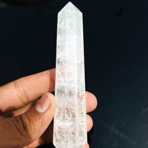 Quartzo Lemuriano Transparente - Ponta de Cristal Facetada - Torre Lm -5