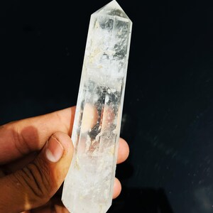Quartzo Lemuriano Transparente Crystal Point - Torre de Ponta Facetada Lm -6
