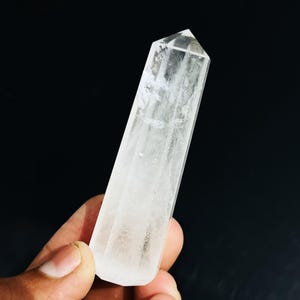 Quartzo Lemuriano Transparente Crystal Point - Torre de Ponta Facetada Lm -2
