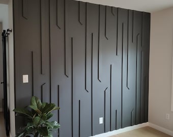 Plano de diseño de molduras de pared personalizadas / Diseño de revestimiento de madera (Descarga digital)