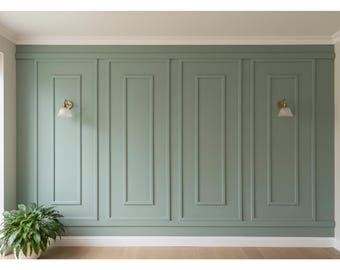 Plano de cabecero de listones verticales personalizado / Diseño de moldura de pared DIY (Plano PDF)