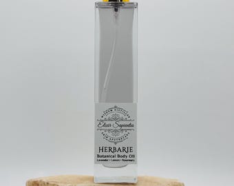Herbarie Botanical Body Oil | Lemon, Lavender, Rosemary, and Vanilla • 100% Plant-Based Fragrance 100mL