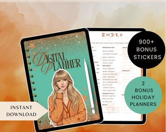 Planer Taylor Swift, cyfrowy planer Showgirl na lata 2025-2026 i bez daty, GoodNotes, Notability, planer na iPada, planer Apple Google, era Showgirl