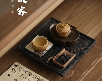 Juego de té de viaje compacto de cerámica Gaiwan / Juego de té portátil Kung Fu