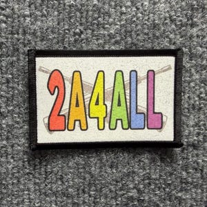Parche conmemorativo de la Segunda Enmienda "2A4All", con cierre de velcro (5 cm x 7,6 cm).