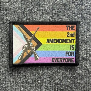 Parche del Orgullo de los Derechos 2A, Segunda Enmienda para Todos, Cierre de Velcro (2"x3")