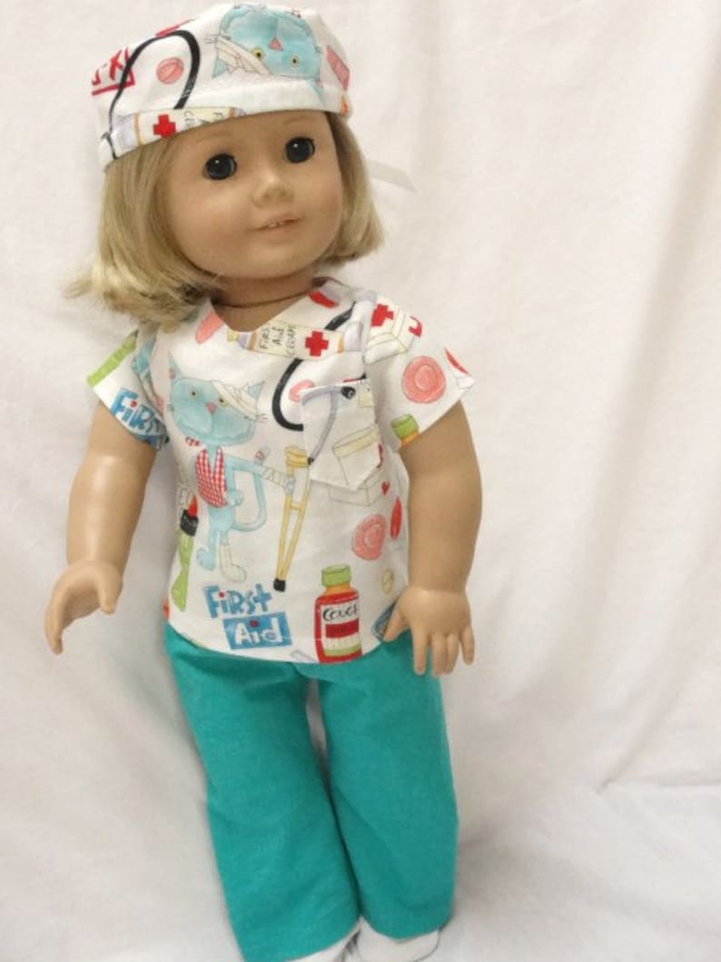 American Girl Doll Scrubs Doctor Nurse Dentist or Etsy
