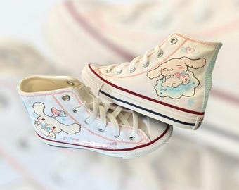 Cinnamoroll Custom Converse - Girl size - Hand Painted