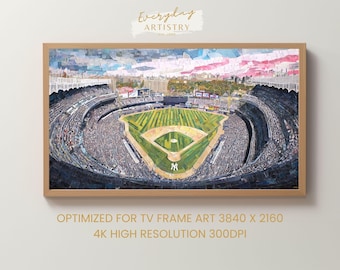 Yankee Stadium Samsung Frame TV Art Baseball Decor
