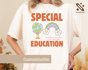 Special Education Teacher Shirt, Cute SPED Teacher Tee, Teach Love Grow Sweatshirt, Aesthetic Teacher Shirt, Back To School Teacher Gift