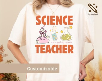 Subject Teacher Shirt, Custom Teacher Tee, Science Math Art History Teacher Sweatshirt, Aesthetic Back To School Teacher Gift