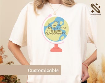 The Future of This World Is In My Classroom Shirt, Teacher Sweatshirt, Inspirational Teacher Gift, Back to School Teacher Tee