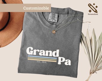 Grandpa Est 2026 Shirt, Retro Grandpa T-Shirt, Personalized Year Grandpa Gift, Vintage Grandfather Sweatshirt, New Grandpa Gift