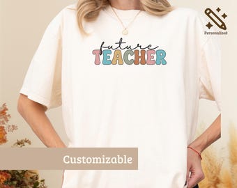 Future Teacher Shirt, Retro Groovy Teacher Sweatshirt, Back to School Teacher Student Gift, Cute Educator Tee