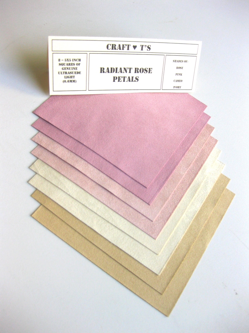 Ultrasuede Radiant Rose Petals 5x5 Squares image 1