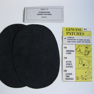 Elbow Patches - Black Ultrasuede - Set of 2