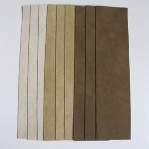 Ultrasuede Soft 2x8 Inch Strips - Shades of Brown
