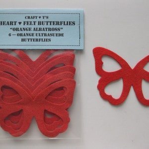 Butterflies Heartfelt Wings Orange Ultrasuede