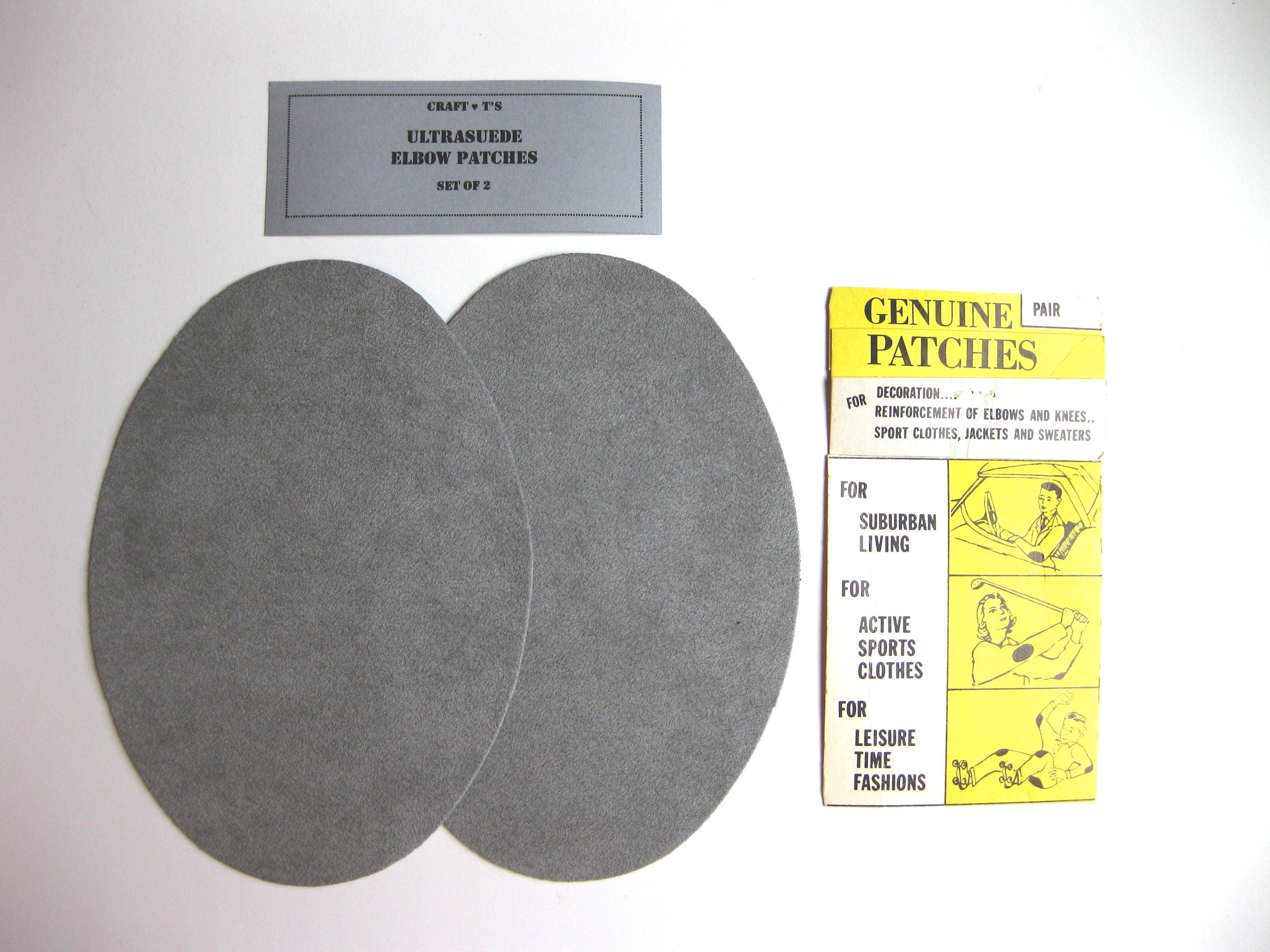 Elbow Patches - Medium Gray Ultrasuede - Set of 2 - Etsy