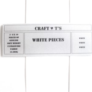 Ultrasuede White Pieces 3 - 8 x 10