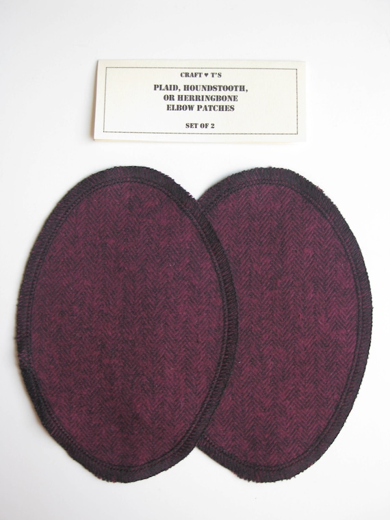 4 Assorted Colours Elbow Knee Iron On HKM Denim Jean Patches x 2 Oval