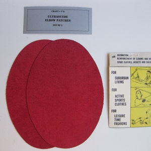 Puede incluir: Dos parches de codo de gamuza ultrasuave roja, juego de 2, para reforzar codos y rodillas en ropa deportiva, chaquetas y suéteres.  CRAFT T'S Ultrasuede Elbow Patches.
