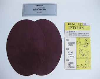 Elbow Patches -  Burgundy Ultrasuede - Set of 2