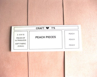 Ultrasuede Peach  Pieces 3 - 8 x 10