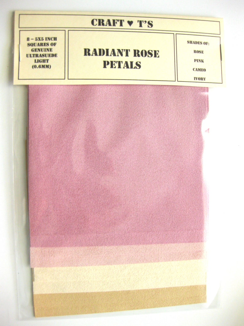 Ultrasuede Radiant Rose Petals 5x5 Squares image 2