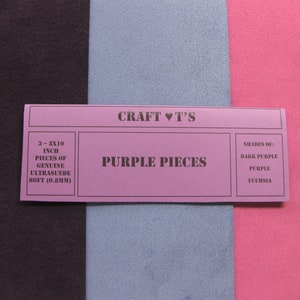Ultrasuede Perfect Purple Pieces 3 - 8 x 10 Pieces