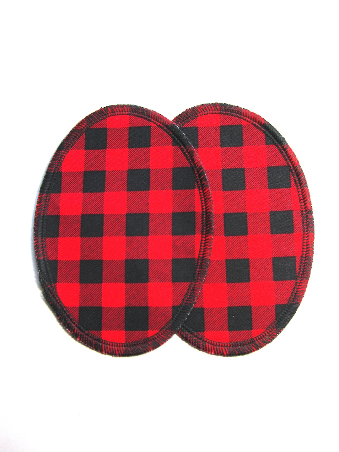 Elbow Patches Red and Black Buffalo Plaid Set of 2 Etsy Canada