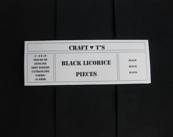 Ultrasuede Black Licorice Pieces 3 - 8 x 10 Pieces