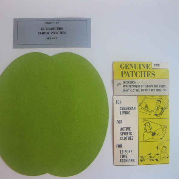 Elbow Patches - Lime Green Ultrasuede - Set of 2