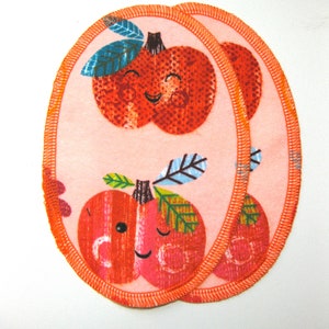 Elbow Patches - Halloween Pumpkin Patch Flannel - Set of 2