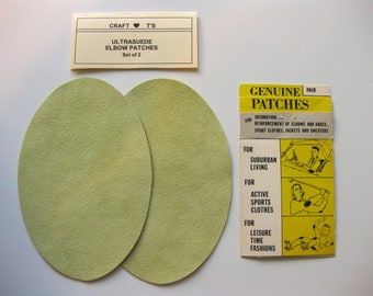Elbow Patches - Pistachio Green Ultrasuede - Set of 2