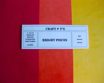 Ultrasuede Bright Pieces 3 - 8 x 10, Red, Orange and Yellow
