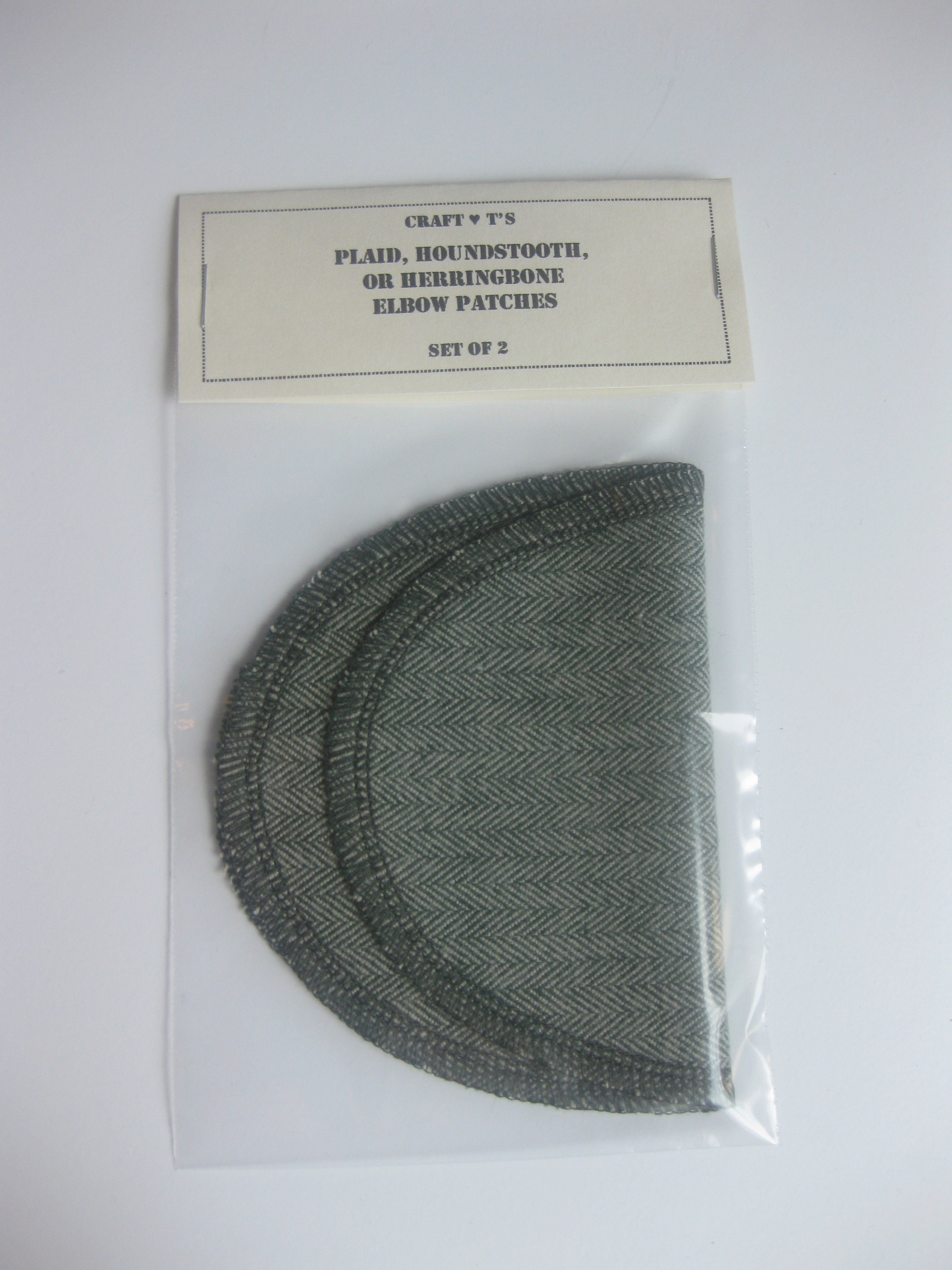 Elbow Patches Olive Green Herringbone Cotton Set of 2 Etsy