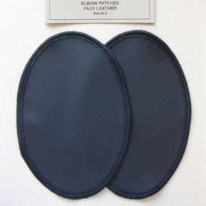 Armbågsskydd - Mörk Marinblått Konstläder - Set om 2