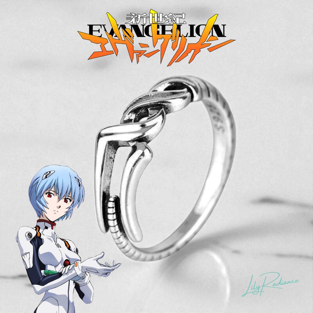Evangelion Rei Ayanami Inspired Spear of Longinus Ring, Vintage Anime ...