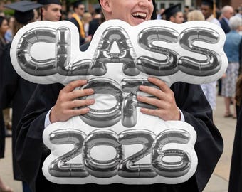 Class of 2026 Pillow | Custom Shaped Graduation Balloon Design