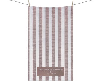 French Stripe Tea Towel | Rustic Farmhouse Kitchen Decor