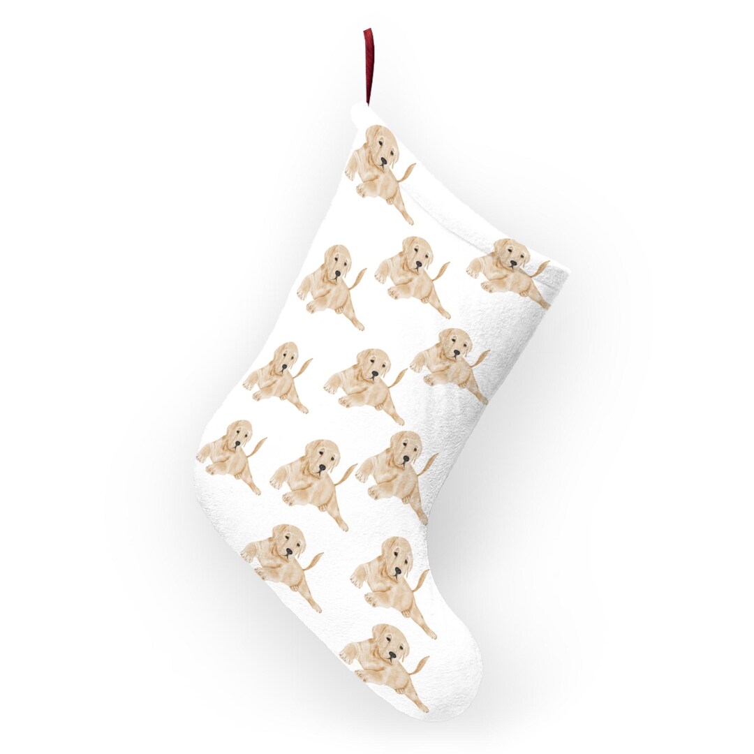 Yellow Lab Stocking Double-sided Yellow Labrador Stocking - Etsy